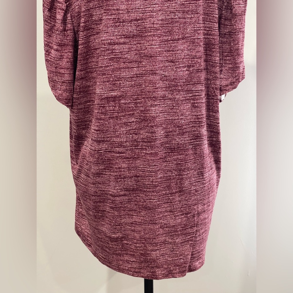 LuLaRoe XL Women's Maroon Short Sleeve Top w Stretch 687 - Picture 6 of 8